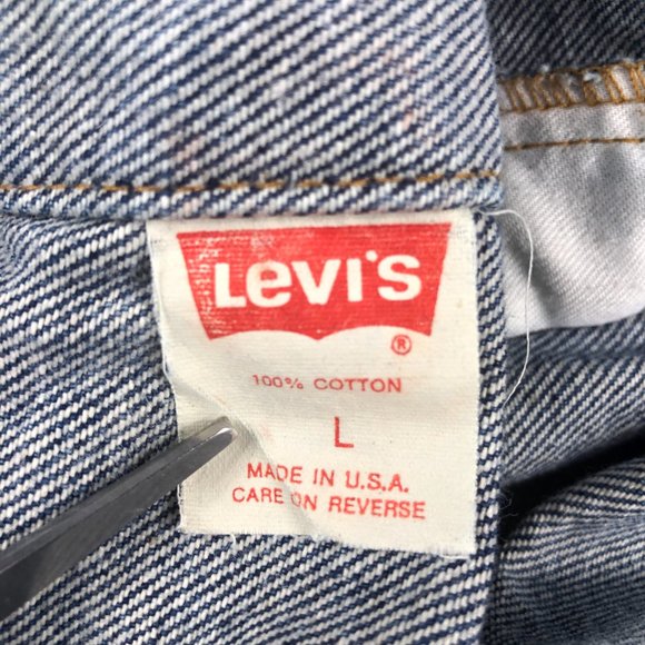 VTG 80s Levi's Jean Jacket Adult Large Blue Acid Wash Trucker Faded Denim USA - Picture 10 of 16